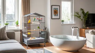 Vogelbad im Käfig: Glückliche Vögel durch optimales Badevergnügen