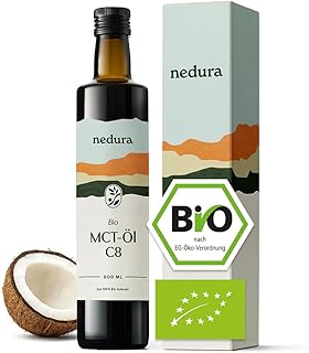 nedura® BIO MCT-Öl C8 – aus 100% BIO-Kokosöl – exogene Ketone – In eigener Deutscher Manufaktu…
