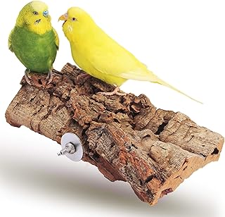 Vogelgaleria® Tolles Korksitzbrett groß für Vögel | Wellensittich Kork Sitzbrett 20×10 cm als…