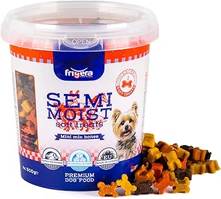 Frigera Semi-Moist Soft Treats Mini Mix Bones (3) 500g – Weiche Hundeleckerlis, Leckere Belohnung…