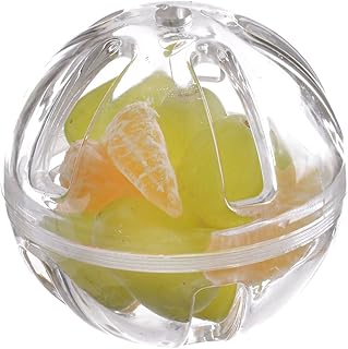 HappyBird | Papageien Treat-Spielzeug – Foraging Acryl-Kugel zum Befüllen | Ø 9 cm