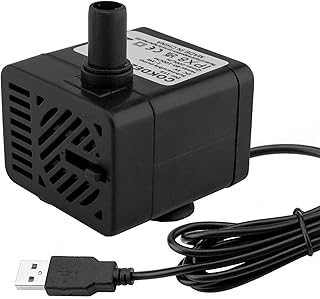 USB Mini Tauchwasserpumpe (DC 5V 1-3W 200L/H) Einstellbare, ultraleise kleine Wasserpumpe für Ha…