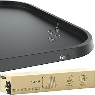 Napfunterlage Katzen, Superdicker Silikonmatte, Erhöhter Rand Napfunterlage Hund,wasserdichte Si…