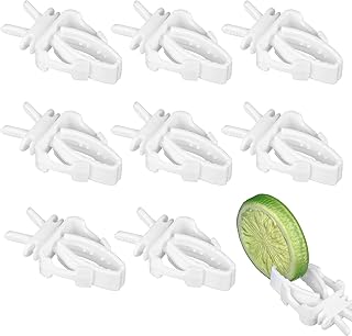 Vogelkäfig Zubehör, 8 Stück Vogelkäfig Futterhalter, Papageien Obst Gemüse Clips, Kunststoff…