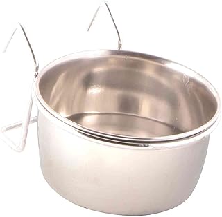 Trixie 5493 Edelstahlnapf mit Halter, 150 ml/ø 7 cm