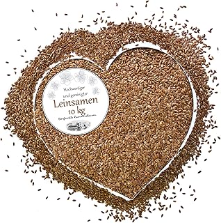Petigi naturbelassene Leinsamen, 10 kg ungeschälte Leinsaat, natürlicher Futterzusatz für Pfer…