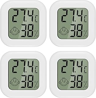 4 Stück luftfeuchtigkeitsmesser Thermometer Innen Mini LCD Digital Thermometer Hygrometer Gauge …