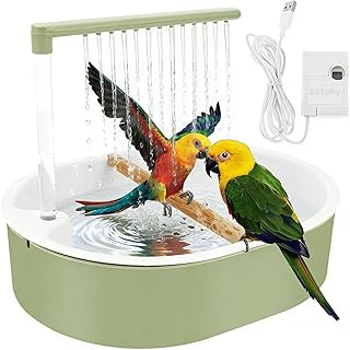 Vogel Badewanne 32x26cm Vogelbadewanne für Wellensittiche PP Grün Frischer Stil Automatische Re…