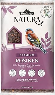 Dehner Natura Premium Wildvogelfutter, Rosinen Delikatesse, Futterrosinen, Ganzjahresfutter energ…
