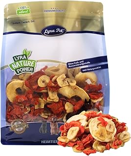 Lyra Pet® 1 kg Obst-Gemüse-Mix getrocknet | Bananen, Äpfel & Karotten | Reich an Vitaminen & B…