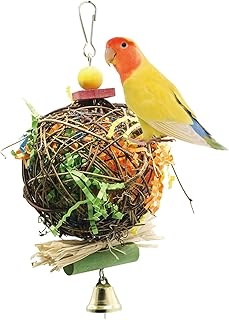 Wellensittich Zubehör, Vogelspielzeug Papageienspielzeug, Natürliche Rattan Ball Für Geistige …