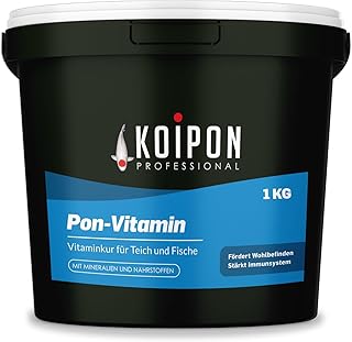 KOIPON Pon-Vitamin 1kg, Vitaminkur mit wertvollen Mineralien für gesunde Fische im Fischteich un…