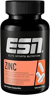 ESN Zinc, 120 Kapseln, Zinkbisglycinat, 25 mg Zink pro Kapsel, vegan