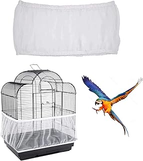 Vogelkäfig Abdeckung,Vogelkäfig Samenfänger,Schutznetz für Vogelkäfig, Papageien Nylon Mesh …