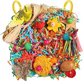 Vogelspielzeug: Grasmatte und Kletterwand für Sittiche, Papageien, Nymphensittiche, Wellensittic…