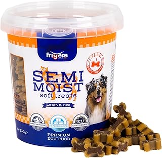 Frigera Semi-Moist Soft Treats Lamm & Reis 500g – Weiche Hundeleckerlis, Leckere Belohnung für T…