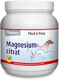 Pferd & Pony Magnesiumcitrat (500 Gramm Pulver) – 100% aus reinem Magnesium ohne Zusätze – Hochd…