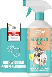 Green Hero Giardien EX Desinfektionsmittel Spray für Hund & Katze 500ml | Hochwirksam gegen Giar…