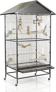 Voliere, Zimmervoliere, Käfig VILLA CASA 90 – antik/plat.