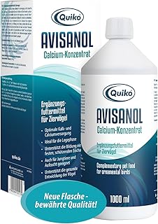 Quiko Avisanol Calcium-Konzentrat 1.000ml – Unterstützt den täglichen Kalkbedarf bei Ziervögeln