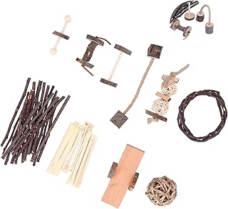 Haustier-Vogel-Hamster-Biss-Hängeblöcke-Spielzeug, Ungiftiges Naturholz-Hamster-Übungsspielzeu…