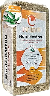 Hanfeinstreu mit Eukalyptus 14 kg – Staubfrei für Hühner & Pferde – Hochsaugfähig Nachhaltig