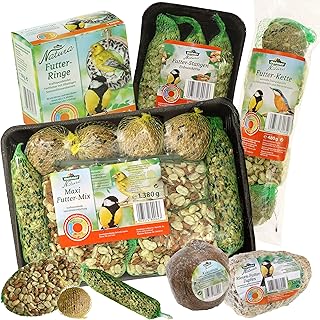 Dehner Natura Premium Wildvogelfutter, Spezial-Snackmix, Wildvogelsnack, Ganzjahresfutter energie…