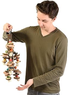 HappyBird | Vogelspielzeug Happy Wood Chips – ca. 17 x 17 x 50 cm