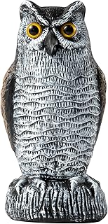 OFFO Vogelschreck Vogelabwehr,Eule Vogelscheuche,Taubenabwehr Vogelattrappe,Eule Attrappe Specht …