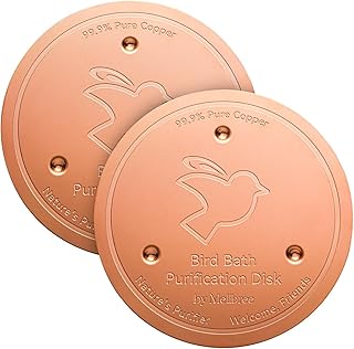 Mellbree Vogeltränken Reiniger Kupferplatte – 14 Tage klares Wasser, 99,99% Reinkupfer – sichere…