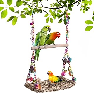 Vogelspielzeug für Wellensittiche, Nymphensittich Spielzeug mit Glocke Wellensittich Spielzeug V…