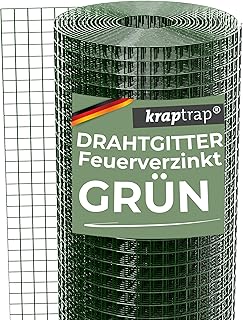 kraptrap® Volierendraht grün Drahtgitter I Käfigdraht Schweißgitter (1m x 25m)