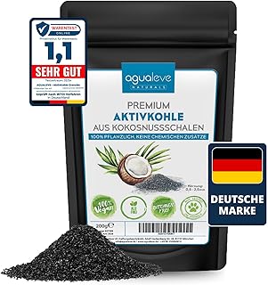 AGUALEVE® Premium Aktivkohle Granulat 200g aus Kokosnussschalen – Die Nr. 1 – Pflanzen, Katzenkl…