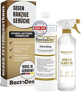 BactoDes – MilchWeg spezial Geruchsneutralisierer 1L Konzentrat mit Spray-Mischflasche – Enzymrei…