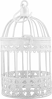 Metall Deko Vogelkäfig weiß – Hochzeitsdeko Vintage – 26 x 14 cm (P-011) – Tischdeko Hochzeit V…