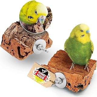 Vogelgaleria® 2 x Kork-Pickstein. Die leckere Alternative zum Kalkstein oder Sepia-Schale, Welle…
