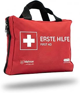 FLEXEO Erste Hilfe Set „Discovery“ | mit Sofort-Kältekompresse, Rettungsdecke und Pflastersortim…