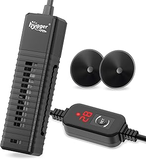 hygger Mini Aquarium Heizer, 50W Klein Digitale Heizung für Aquarium, Aquarium Heater Einstellba…