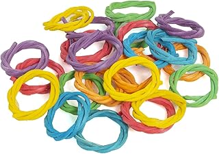 HappyBird | DIY – Bunte Weideringe im 24er Set für Vogelspielzeug | Spielzeug für Vögel zum se…