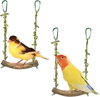 2 Stück Wellensittich Schaukel – Vogelschaukel – Vogelschaukel Wellensittich – VogelkäFig-Zubeh…