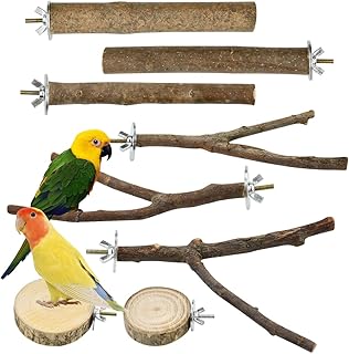 8 Stück Vogelspielzeug Holz Natur Sitzstangen Wellensittich Sitzstangen Naturholz Vogel Sitzstan…