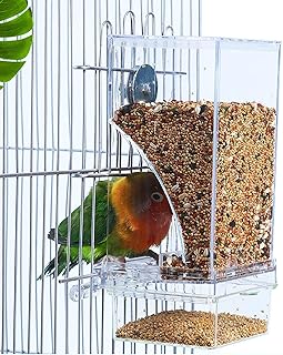 Automatischer Vogelkäfig-Futterspender für Wellensittiche, Käfige mit Sitzstange, kein Durchei…