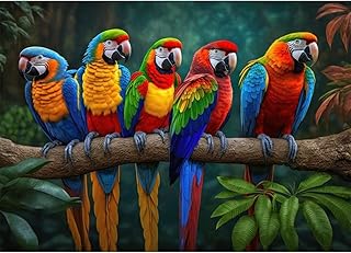 HUADADA Puzzle 1000 Teile Bunter Papagei Puzzle 1000 Teile Erwachsene Klassische Puzzles Geschenk