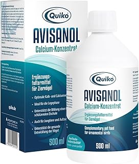Quiko Avisanol Calcium-Konzentrat 500ml – Unterstützt den täglichen Kalkbedarf bei Ziervögeln