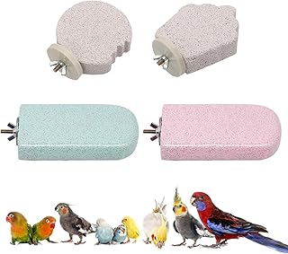 4stk Anti-Rutsch Vogel Schnabel Schleifsteine,Sitzstangen, Waschbar Kalkstein Vogel Schnabel Trim…