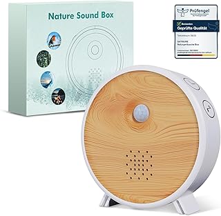 Satisure Naturgeräusche Box mit Bewegungsmelder, Wandhalterung Timer, Vogelgesang & Waldquelle, …