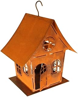 Edelrost Garten Deko Windlicht Vogelhaus Hexenhaus Gartendekoration Dekorieren rostige Dekoration…