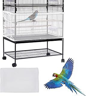 Mngren Extra groß Vogelkäfig Abdeckung, Universal Vogelkäfig Samenfänger, Einstellbar Papagei…