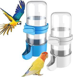 Pawfly 2 Stück Vogeltränke, Automatische Vogeltränke, Vogelkäfigzubehör für Papagei & Hamst…