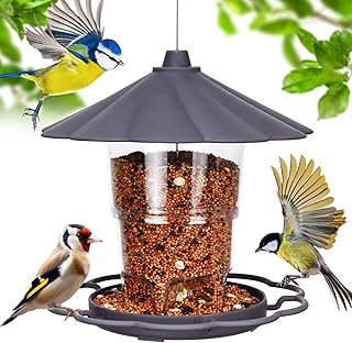 Vogelfutterhaus zum Aufhängen, 820ml Faltbarer Vogelfutterspender zum Aufhängen, Vogelfuttersta…